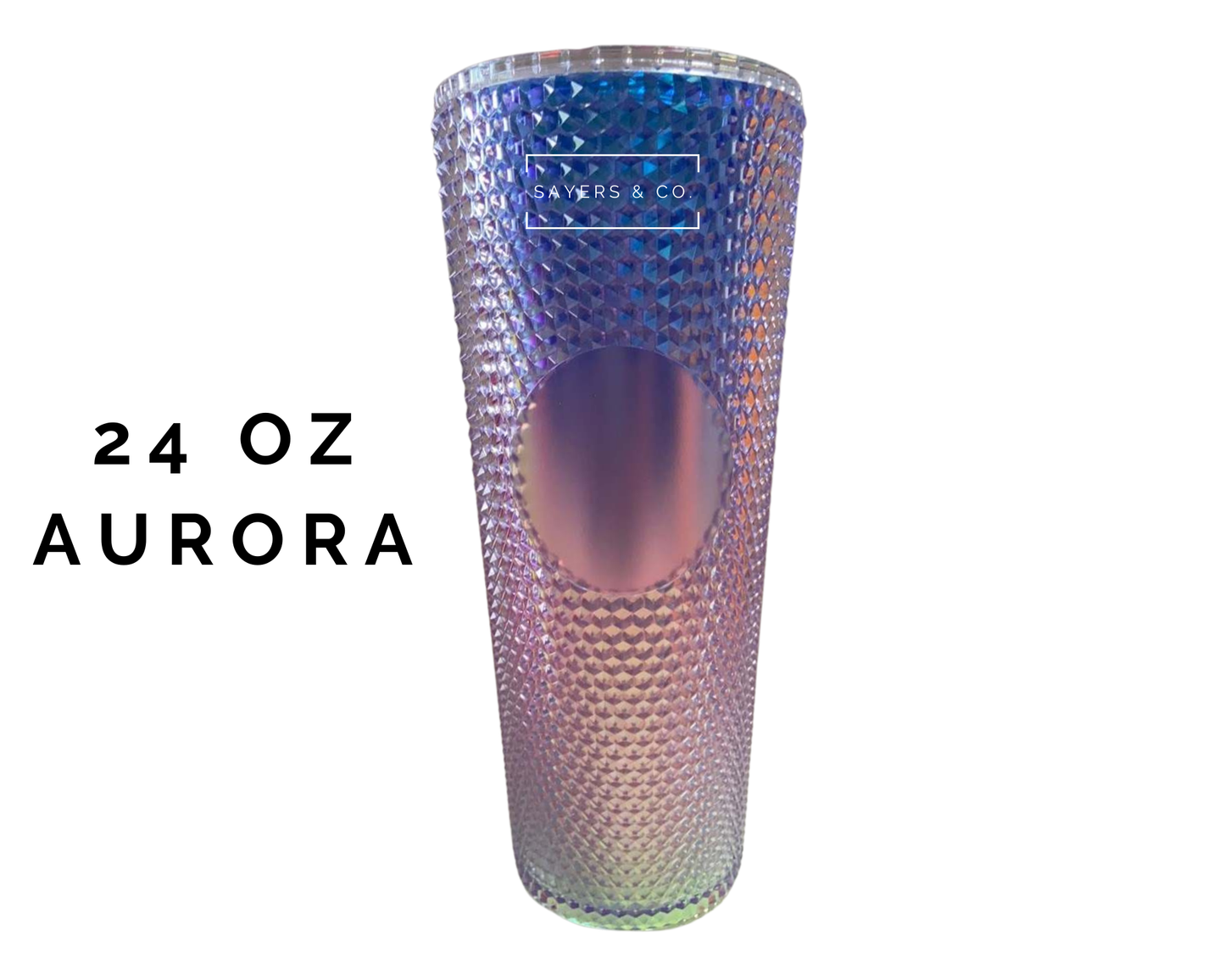 24 oz Matte & Glossy Studded Screw Top Tumbler Double Walled: METALLIC RED