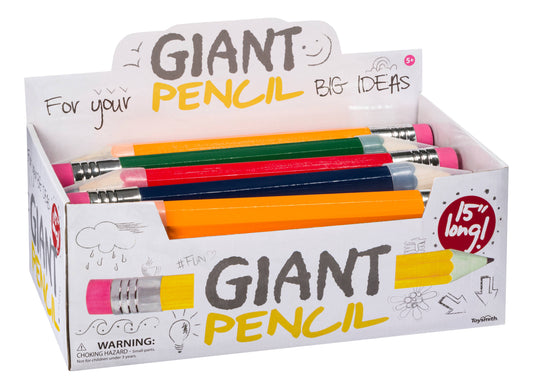 Giant Pencil, 15", Assorted Colors